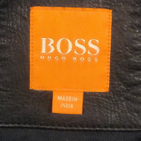 BOSS HUGO BOSS Luxury Leather Full Zip Coat Size 42 - Picture 5 of 16
